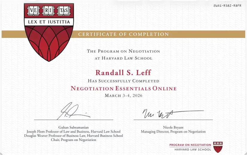 Harvard Certification 1